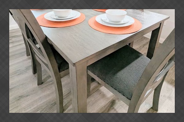 Dedicated dining table with available high chair. 
