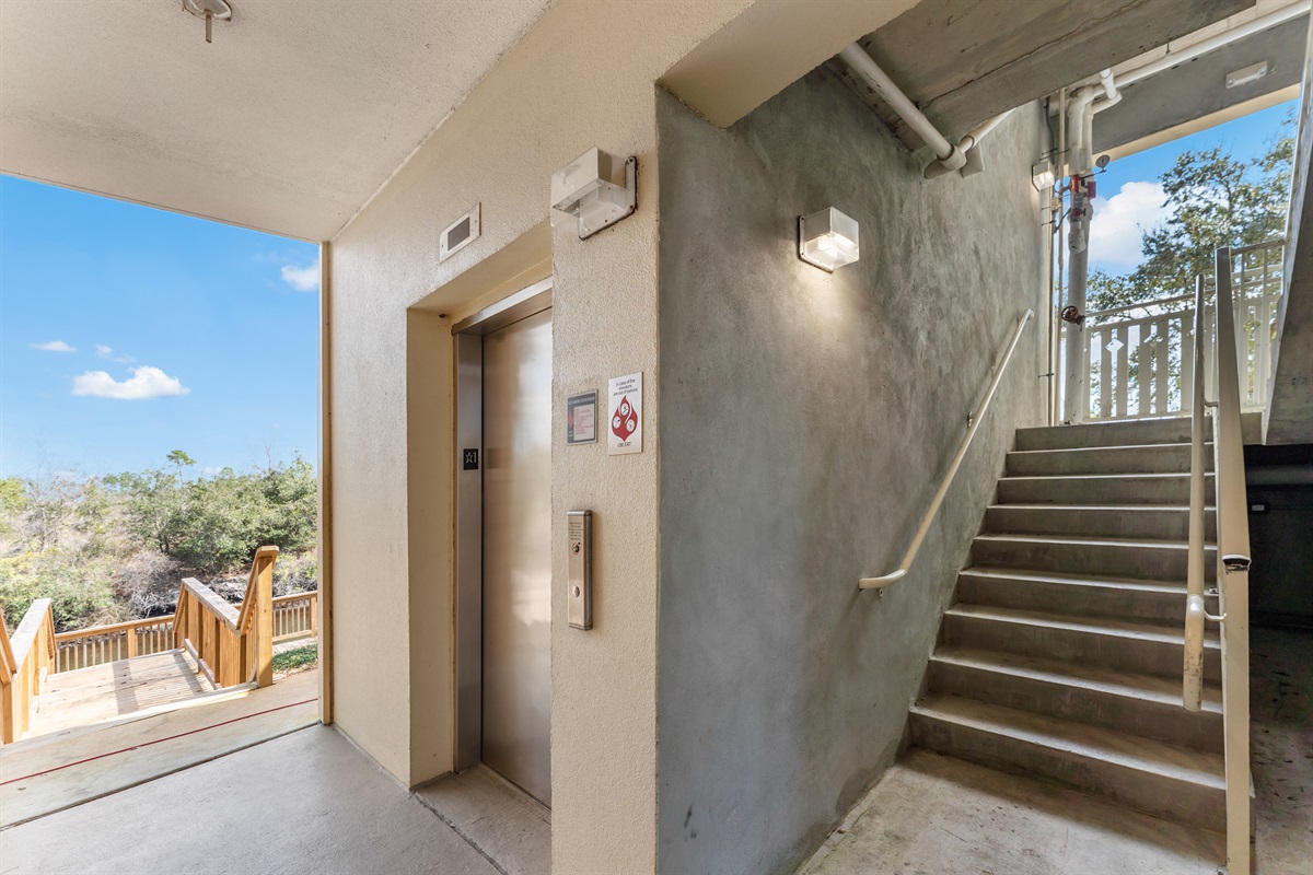2nd elevator access closest to unit. 