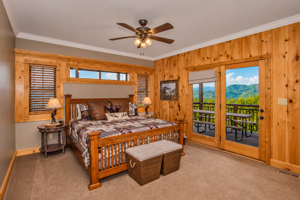 King Bedroom at Splashing at the Bluff: 1 king bed