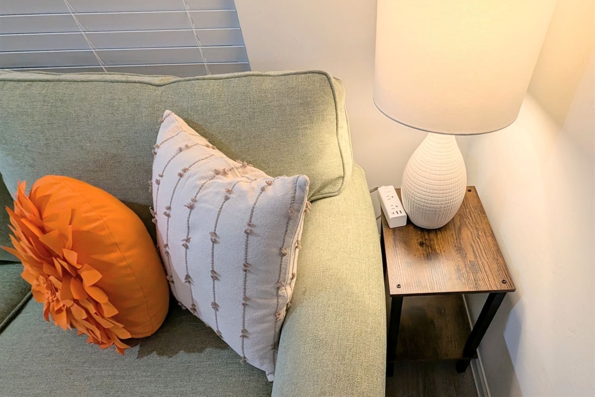 Convenient charging stations available throughout the house. 