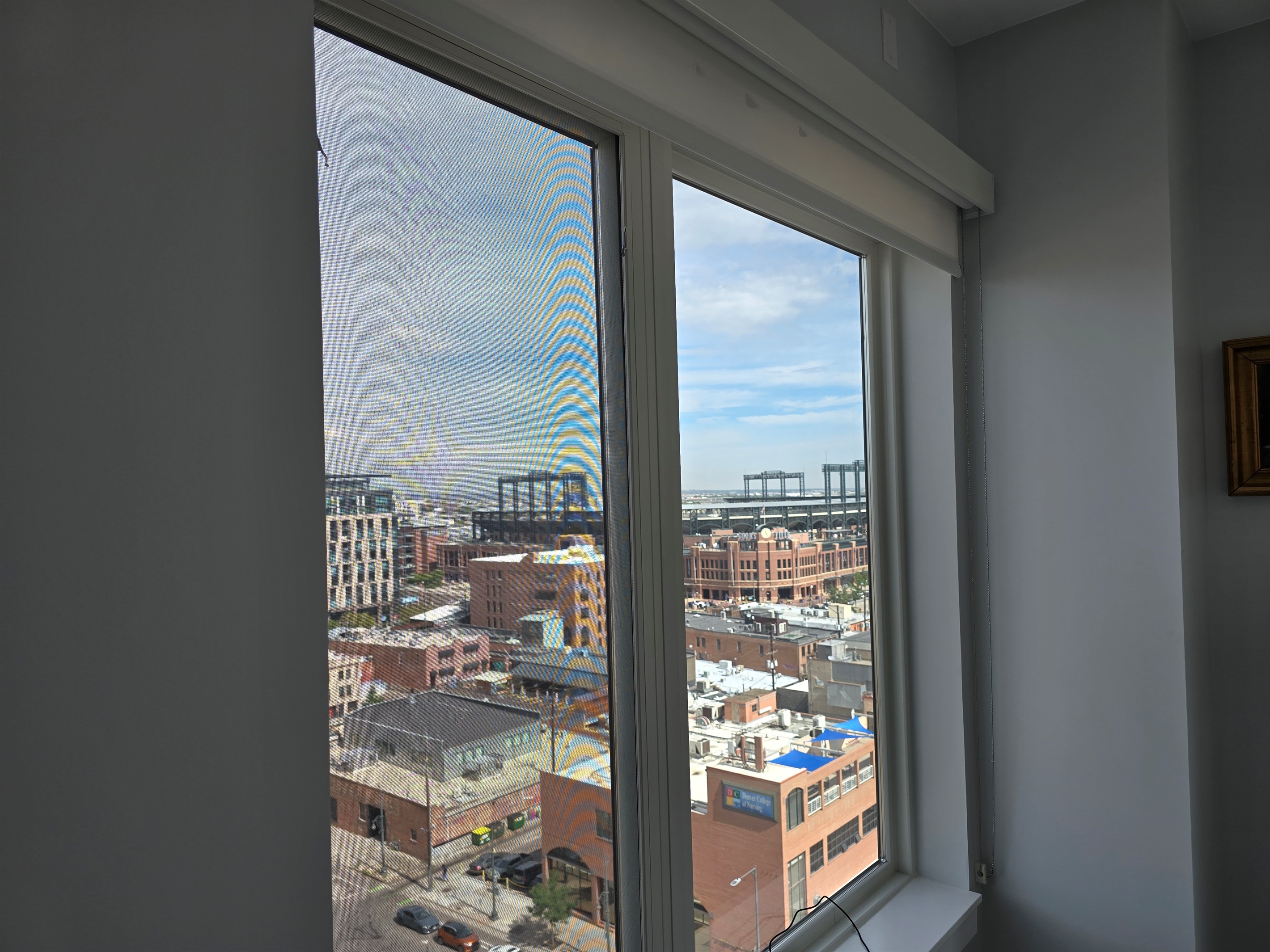 Great corner unit views of Coors Field from the second bedroom