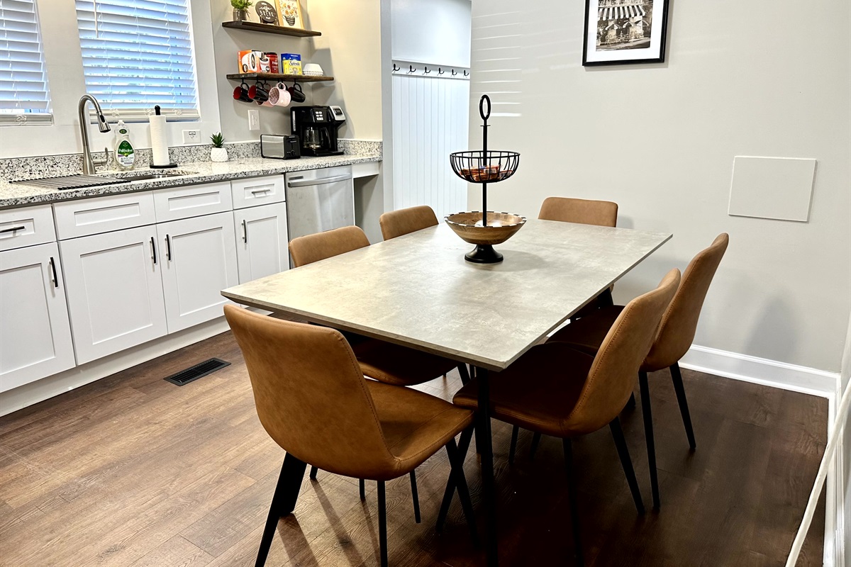 Dining seats for six people