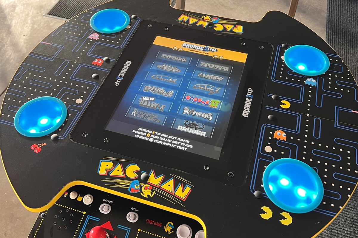 Game on!  Show the kid's who's boss.  Pac Man, Dig Dug, Galaga and more are ready for the rivalries!