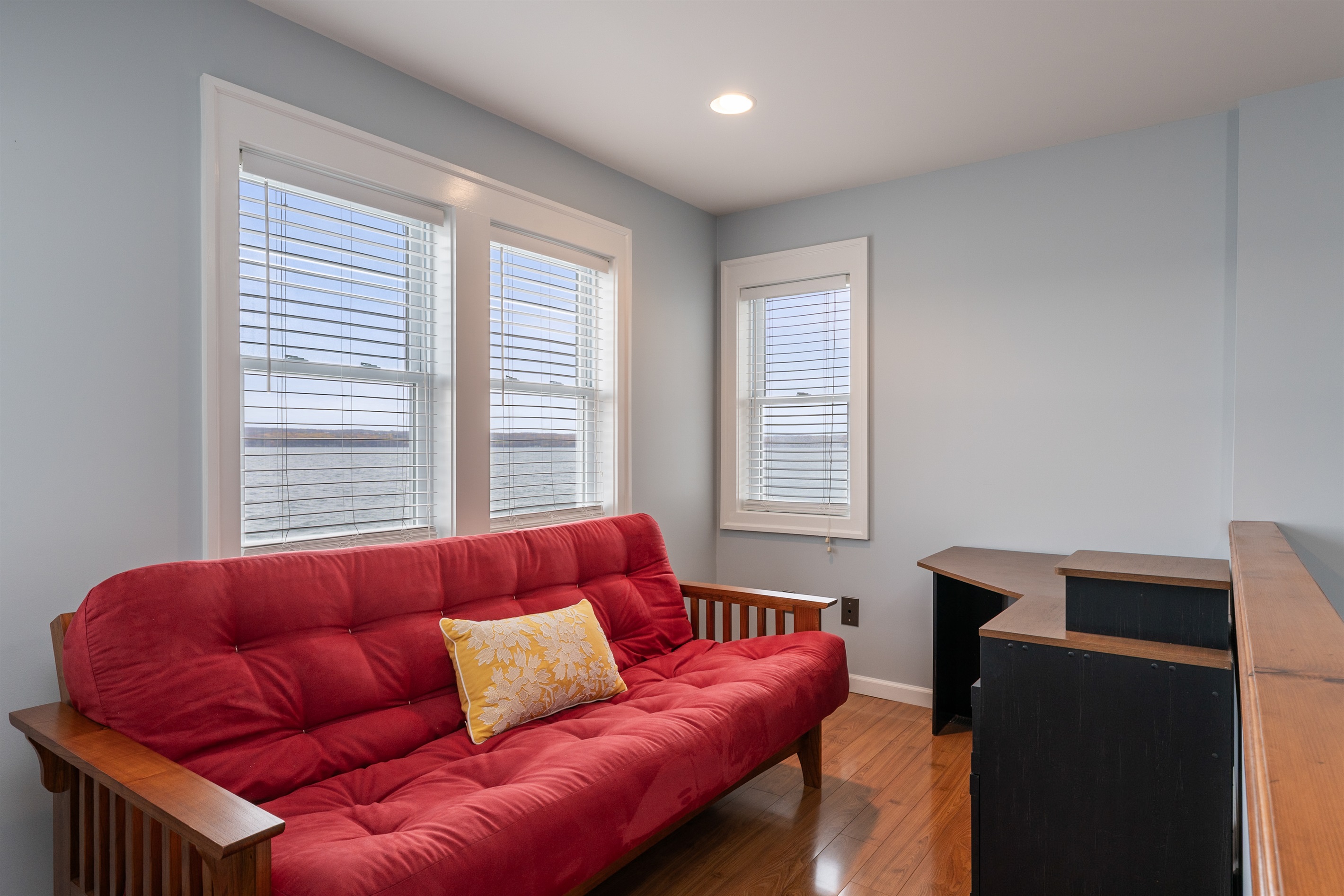 Futon at the top of the stairs
