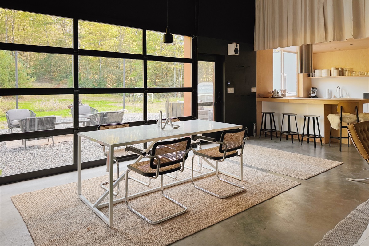 Dining Area and backyard.