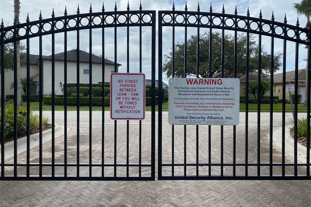 Gated community entrance with 24-hour security for your peace of mind.