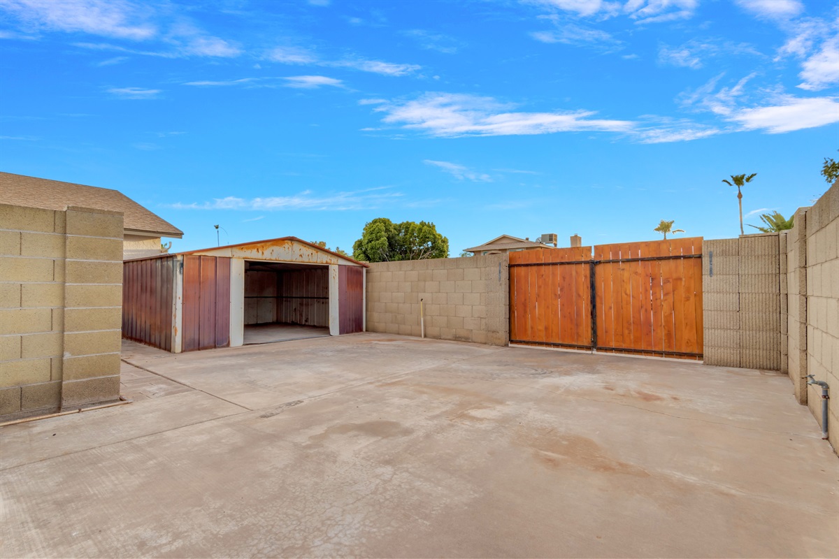 Wide driveway with space for multiple vehicles
