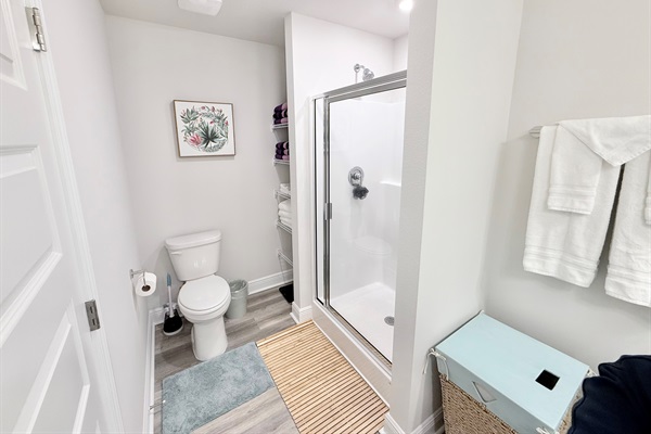 Step is shower with ample space