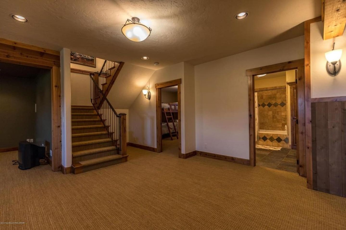 Stairs leading down to basement