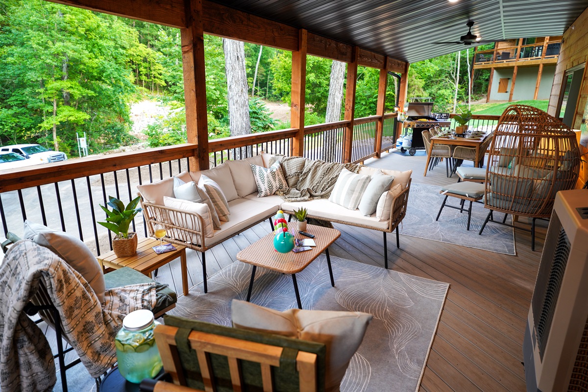 Places to sit together, read a book alone, dine and cook together