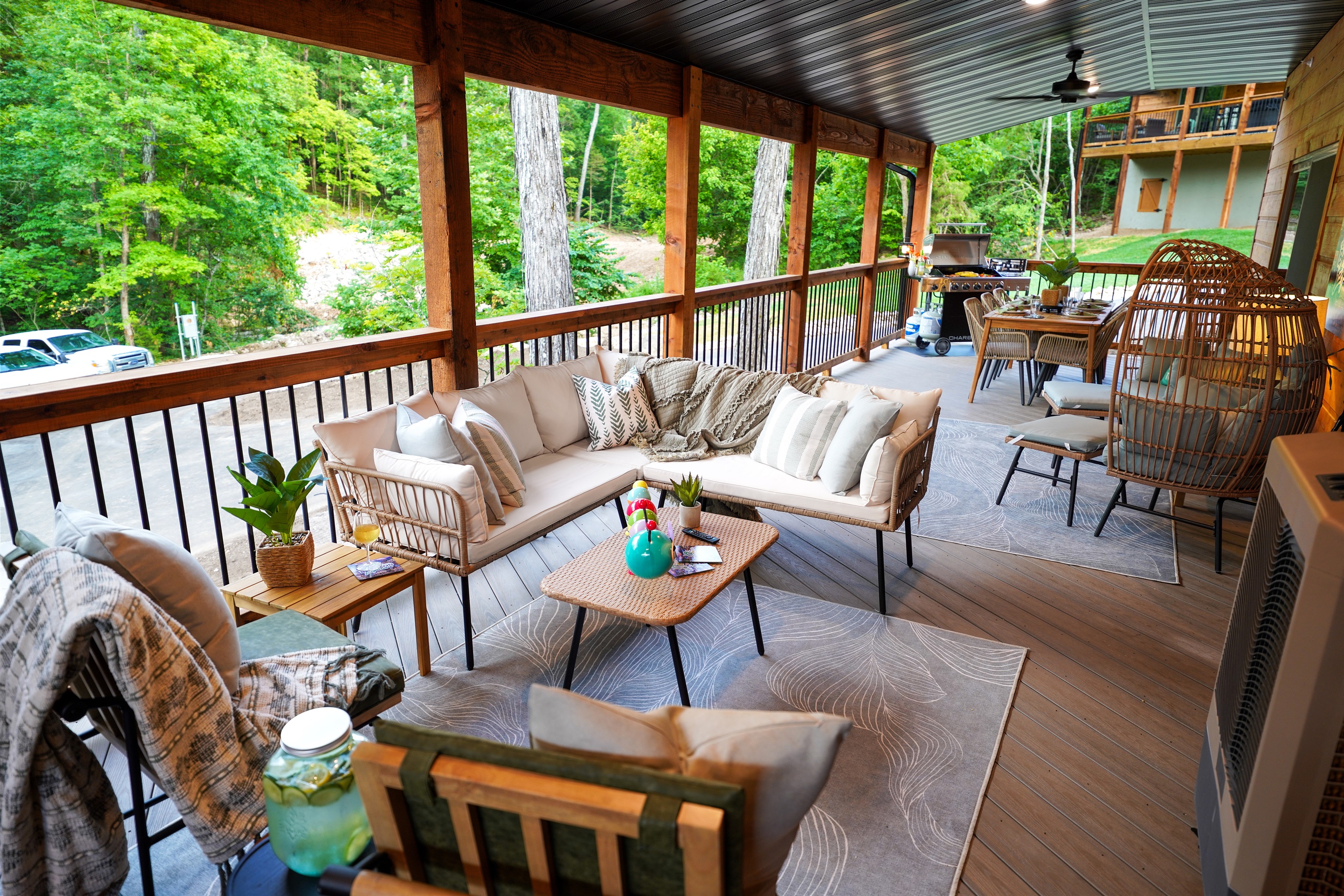 Places to sit together, read a book alone, dine and cook together