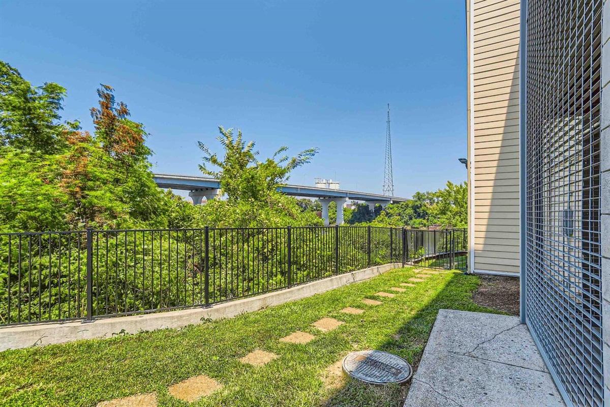 Riverfront complex grounds