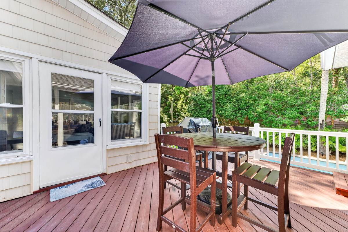 Back deck | IOP Poolside Paradise | 112 Sparrow Drive | Isle of Palms, SC | IOP Escapes