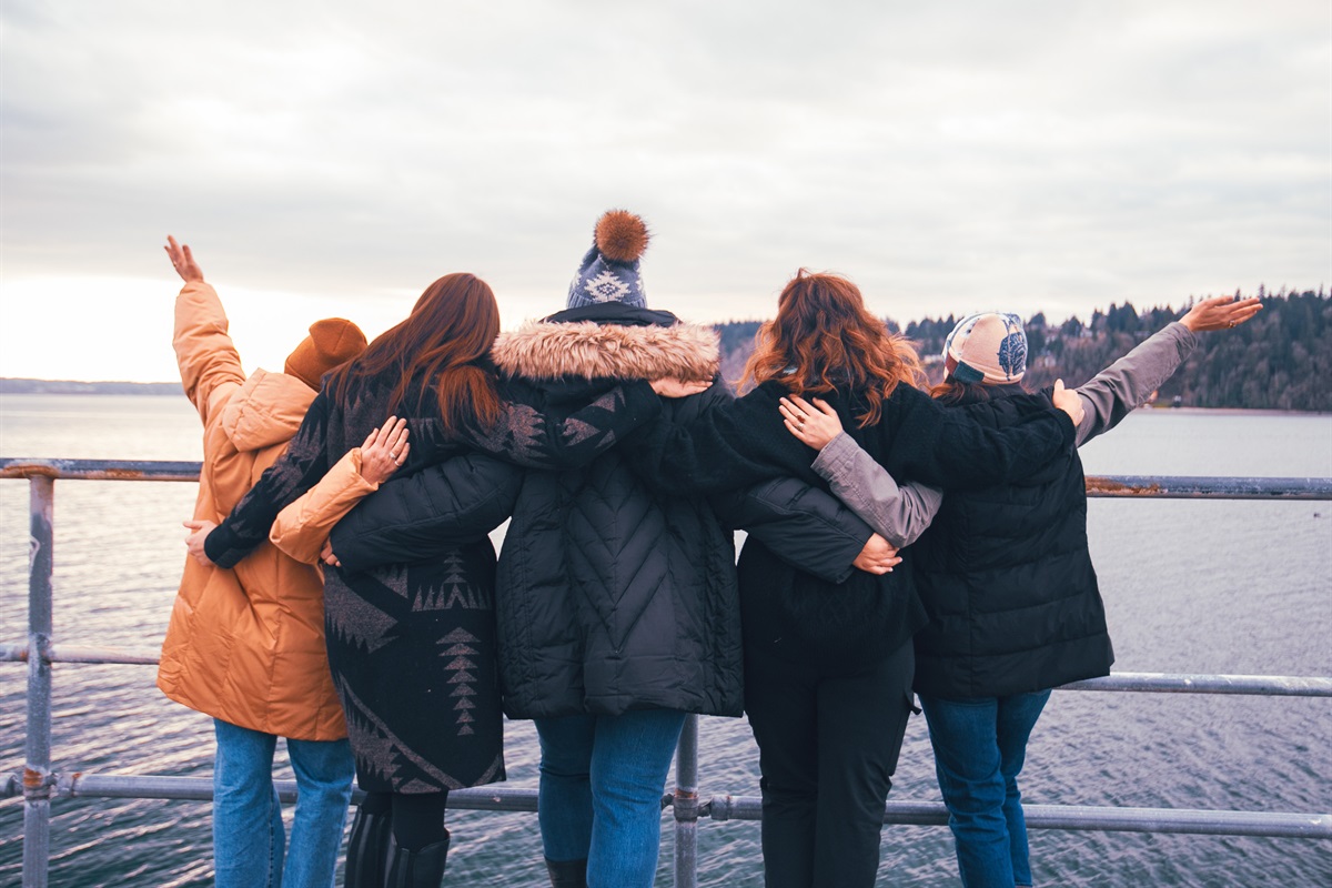 Explore the shore at Point White Dock, only a five-minute drive away.