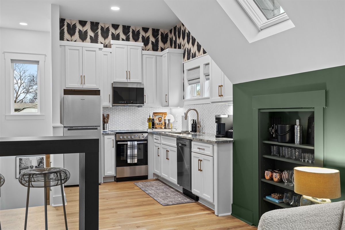 Open concept living/dining/kitchen makes for an easy flow.