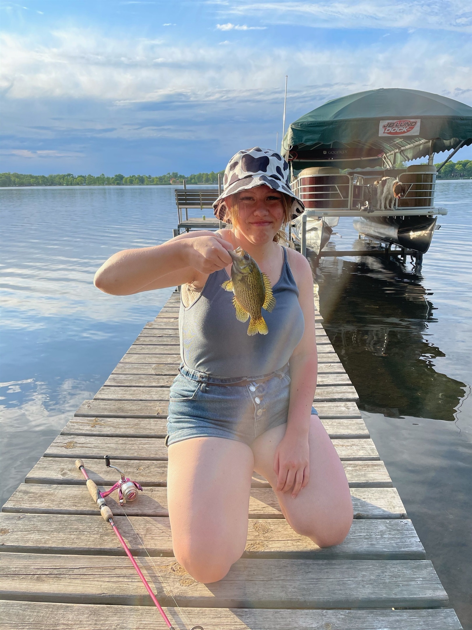 Fishing right off the dock!