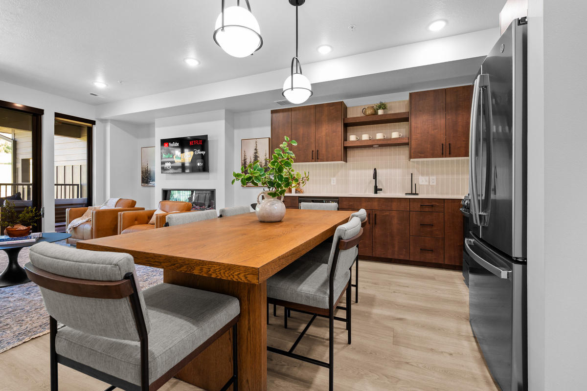 Gather around the dining table for meals, games, or planning tomorrow's adventures.