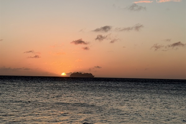 West Bay beach sunset