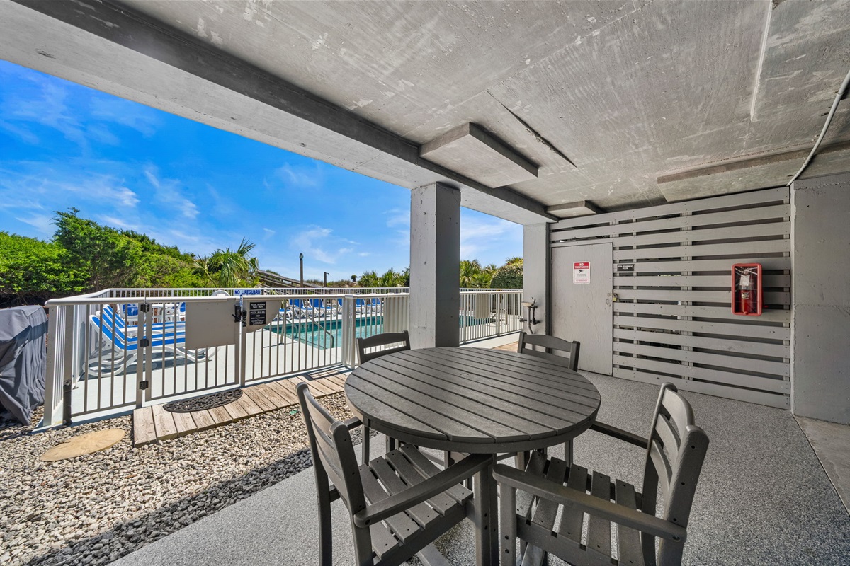 Pool | Morning Sunrise | 302 Oceanview | 1116 Ocean Blvd, Isle of Palms, SC | IOP Escapes