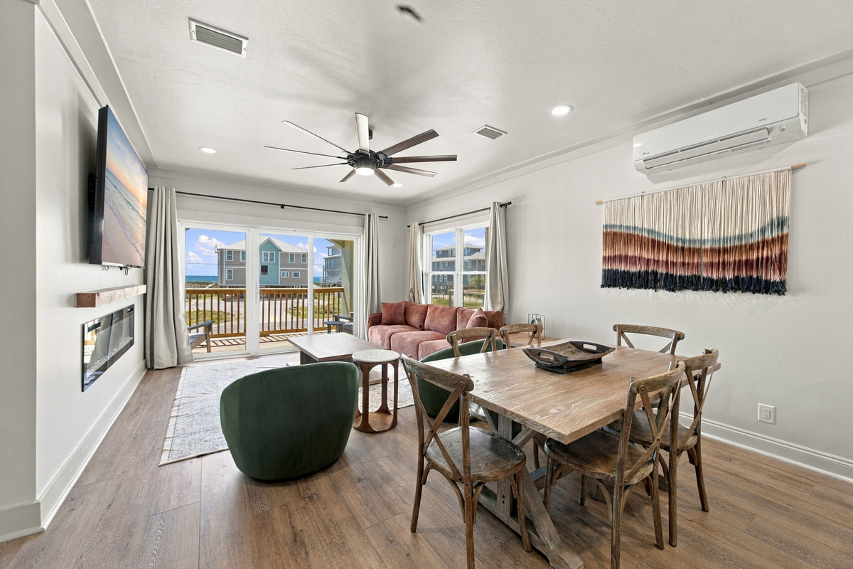 Sunlit interiors create an inviting place to unwind.