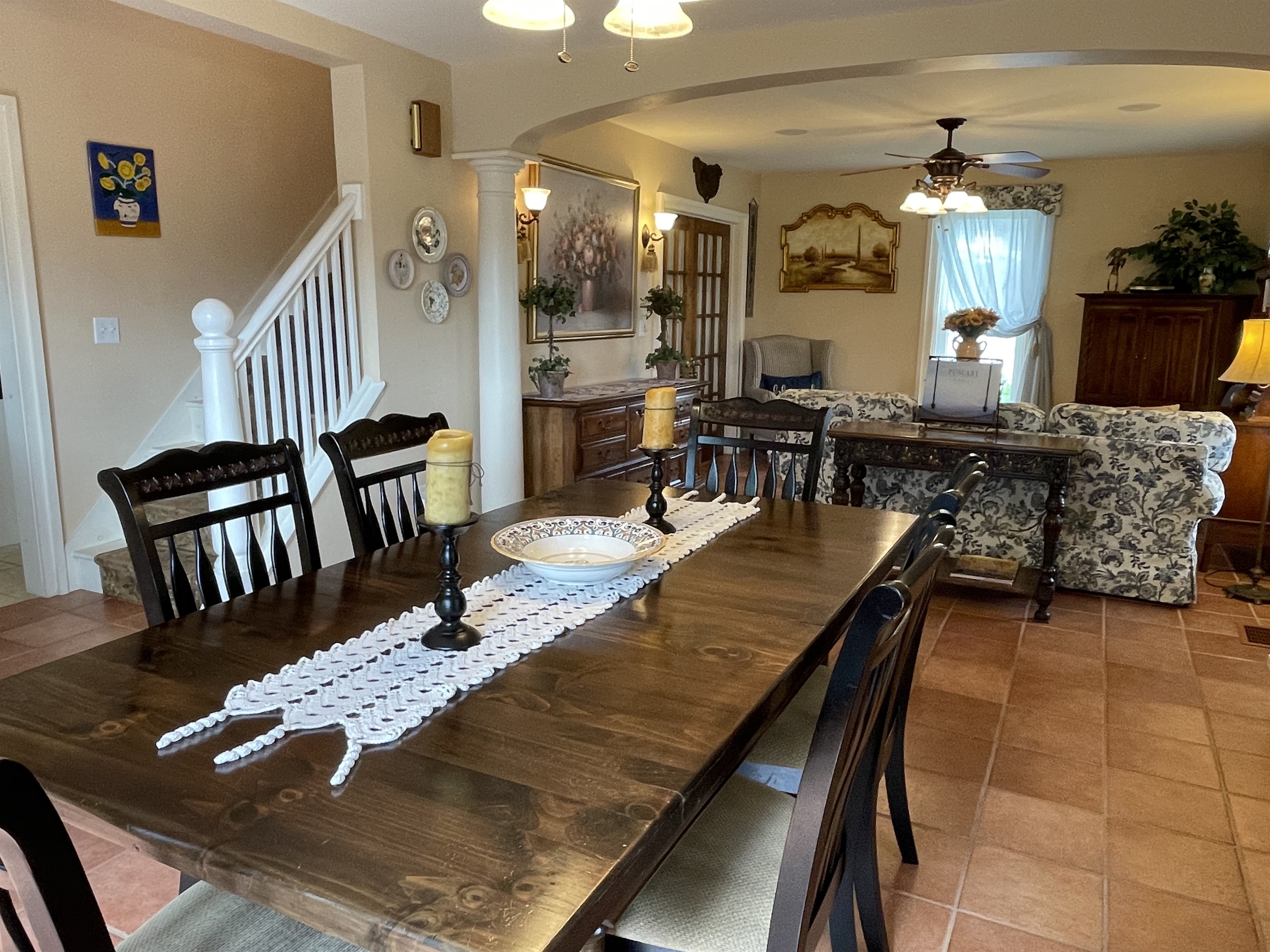 Dining and living area