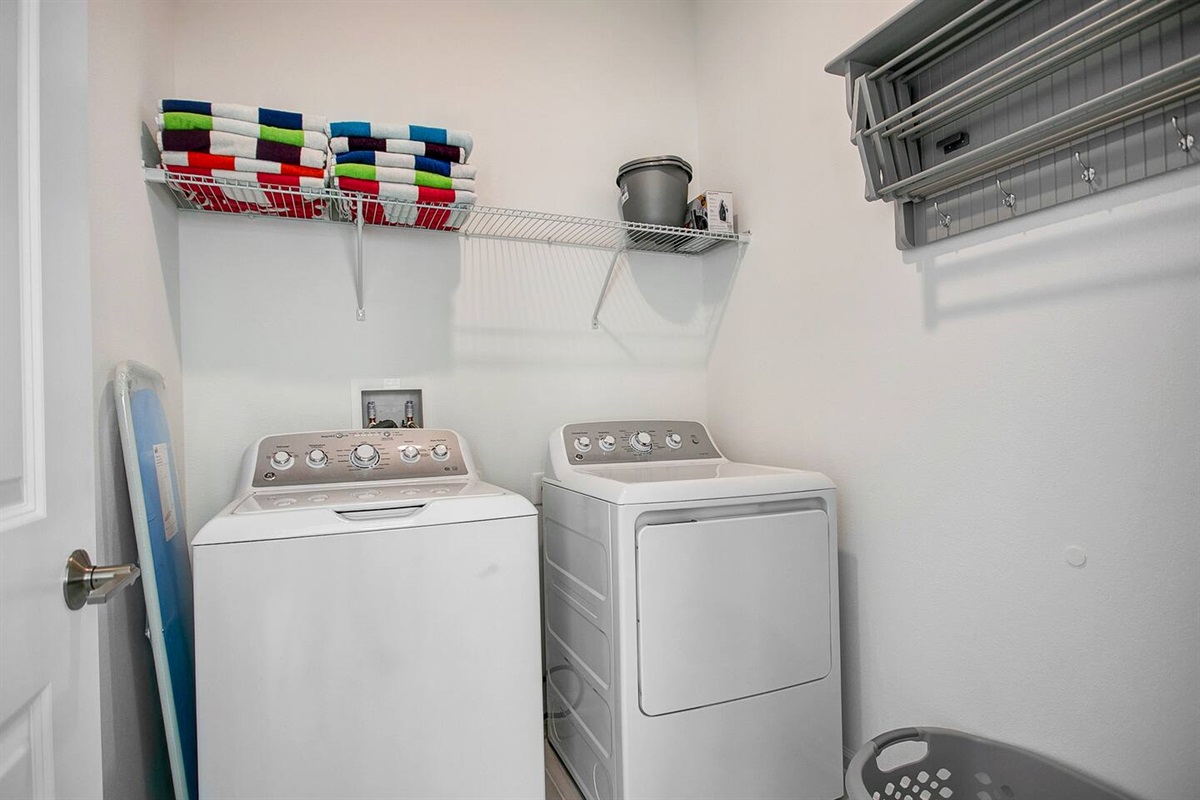 Fully equipped laundry.