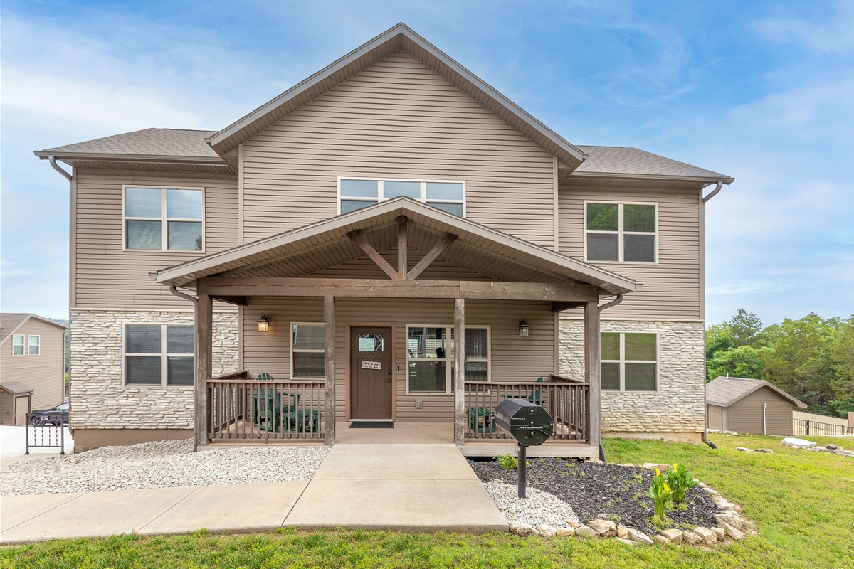 Relax on the glider while grilling!