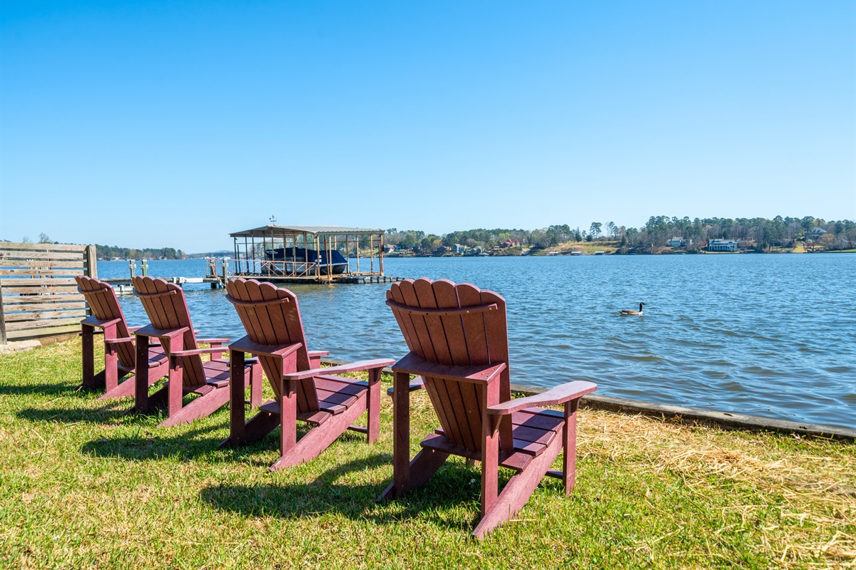 Line up your chairs by the water and enjoy a front-row seat to the changing colors of the sky throughout the day.