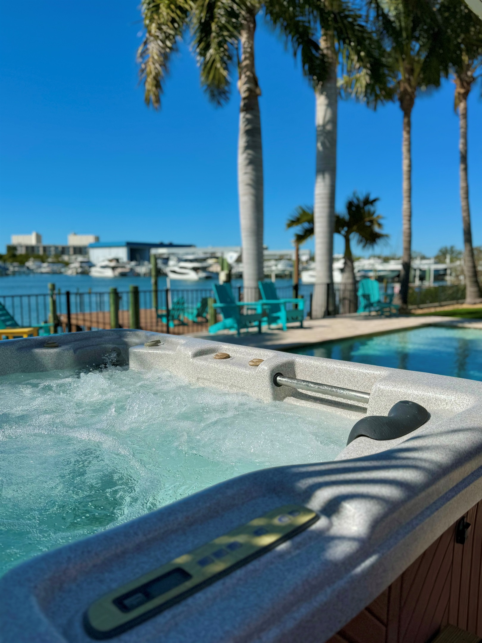 Waterfront hot tub