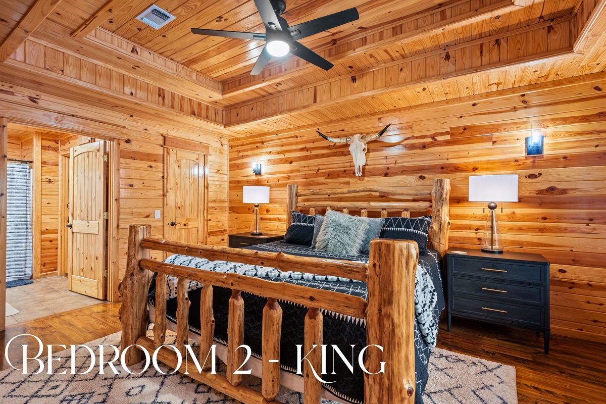The second king bedroom continues the same inviting style, offering another spacious retreat to relax and unwind.