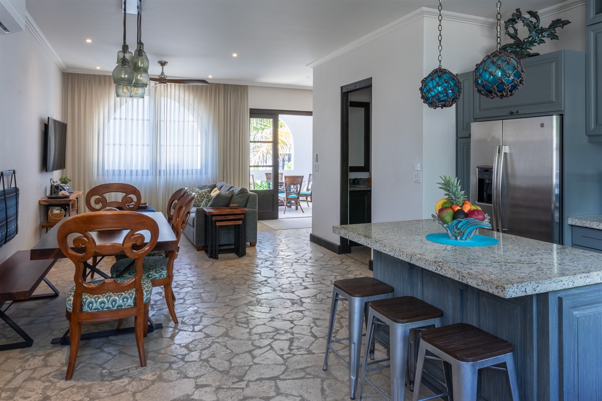 Open concept kitchen located on the main level