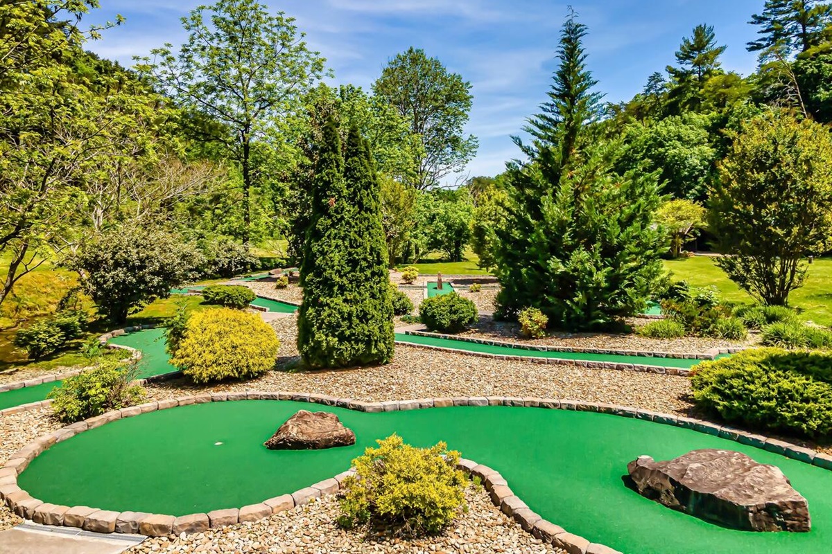 Bear Creek Crossing 9 hole mini golf course. (putters and balls available at the cabin)
