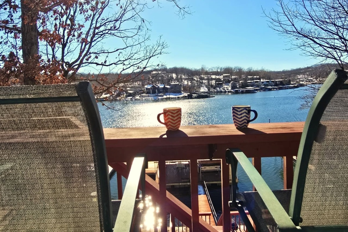 Morning Coffee on Main Floor Deck