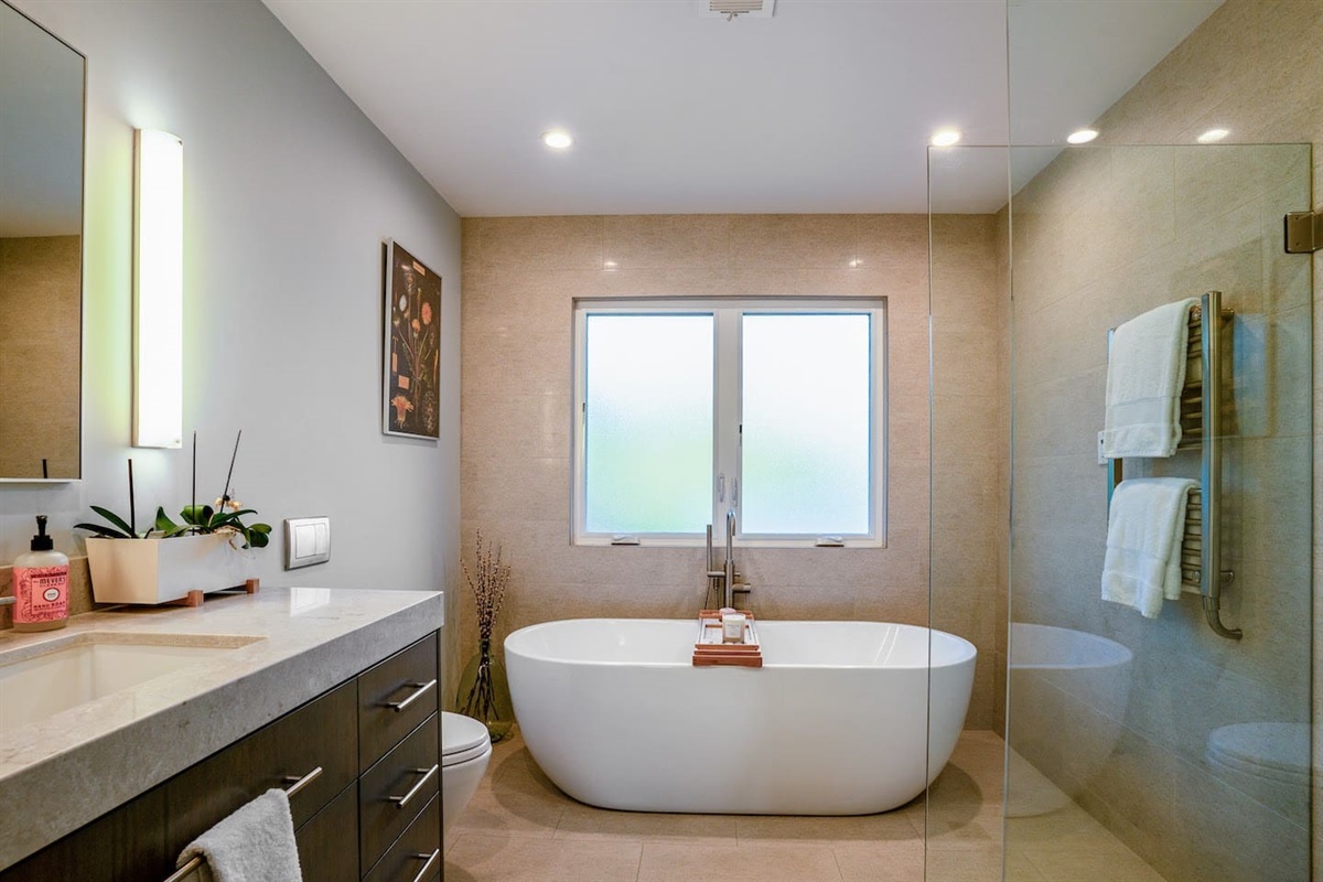 Bathroom 1 with walk-in shower. Bathtub is not available.