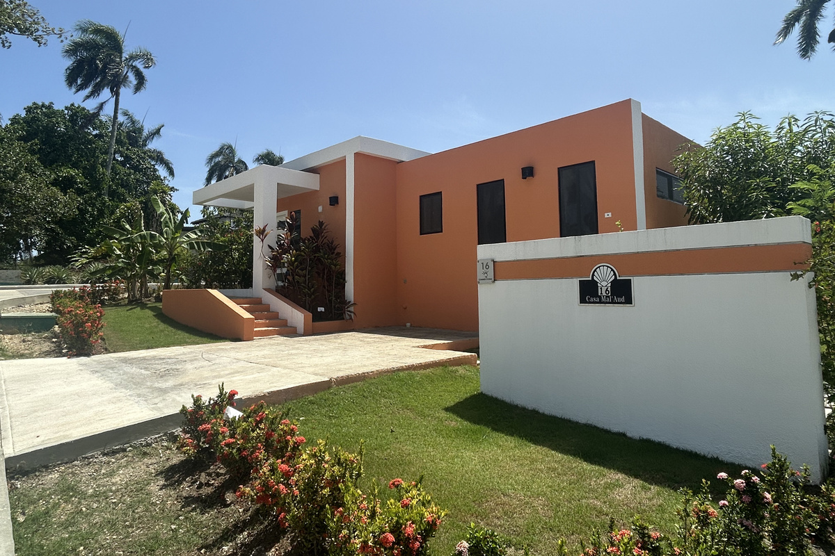 front of villa