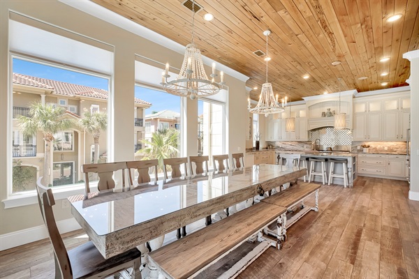 12' French door repurposed as your dining table