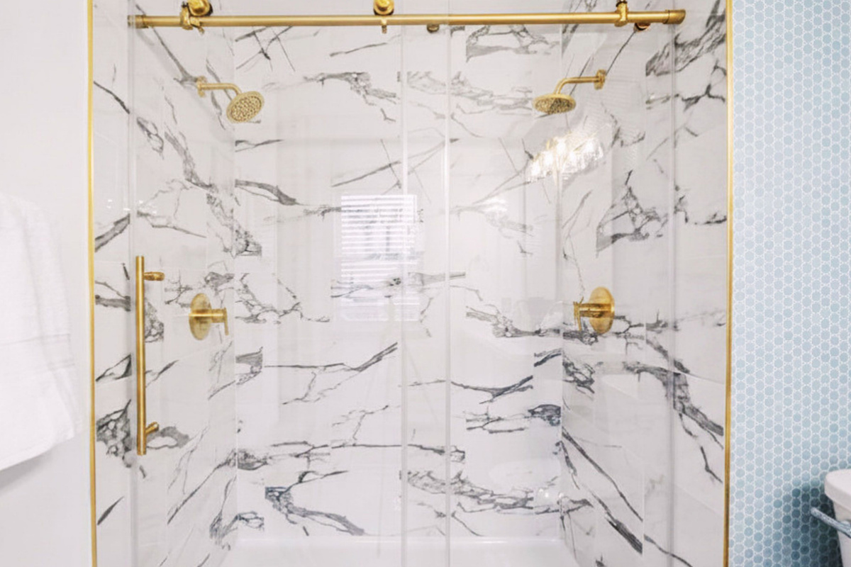 Luxury finishes throughout the freshly remodeled primary ensuite.