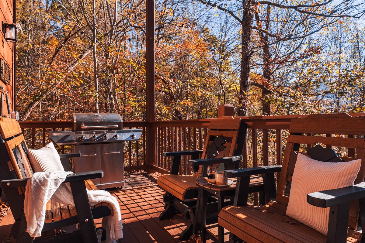 Property Managed By KickbackStays.com; Enjoy peaceful moments on the terrace, calming on comfy chairs and viewing nature. All we do on our family vacation with KickBackStays.com