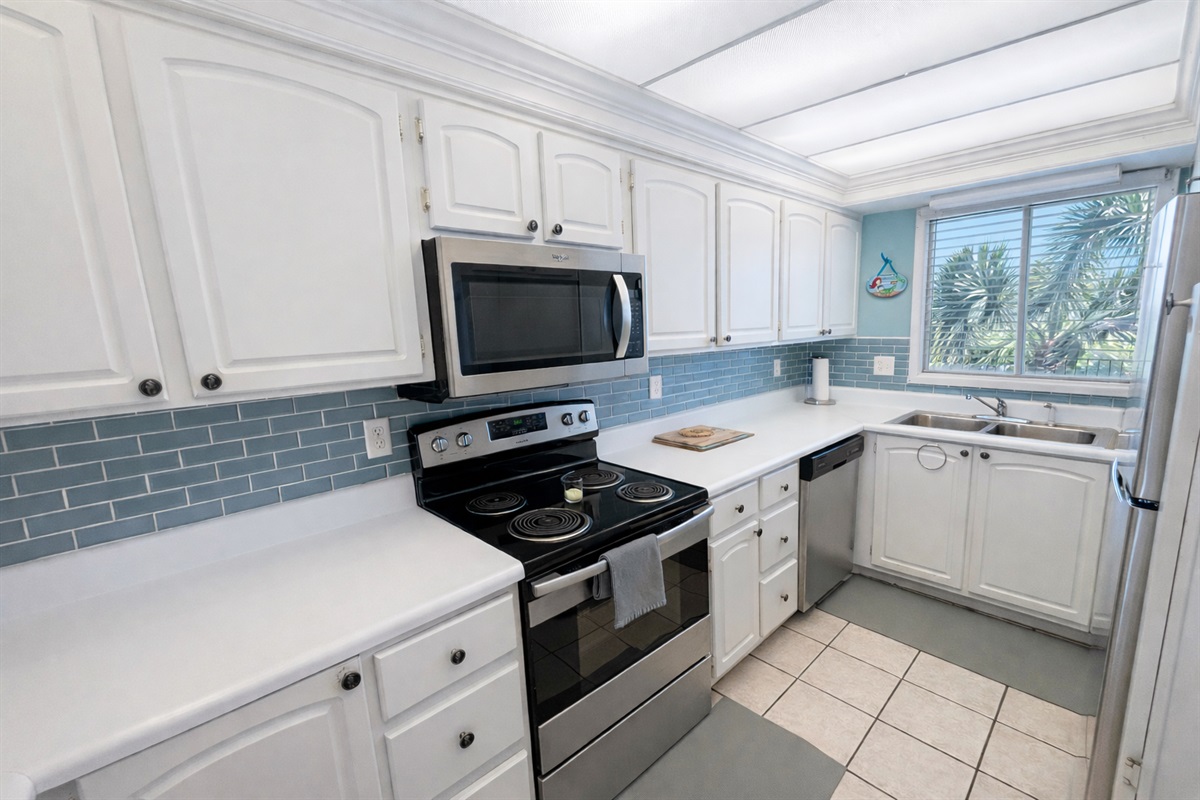 Updated appliances in kitchen