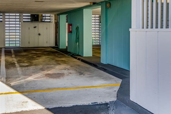 Covered parking space (fits two vehicles) Also there are uncovered parking spots that are available for anyone staying at the complex to use. 