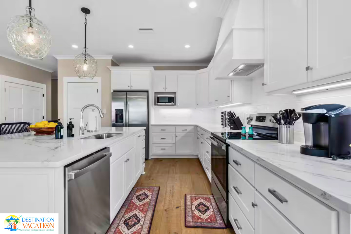 Modern kitchen designed for effortless vacation cooking.