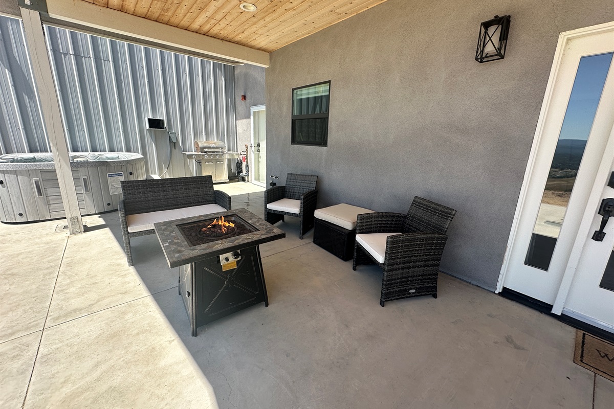 Fire pit and seating area