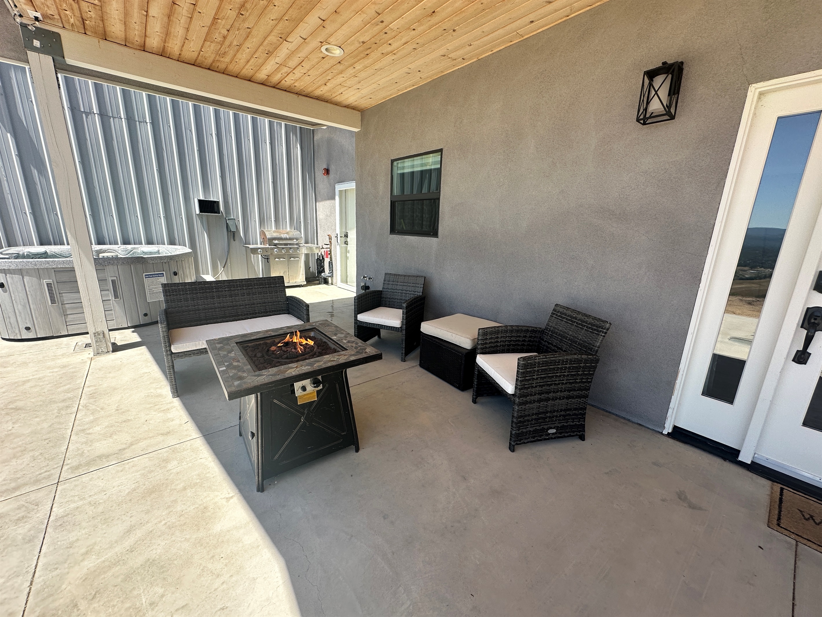 Fire pit and seating area