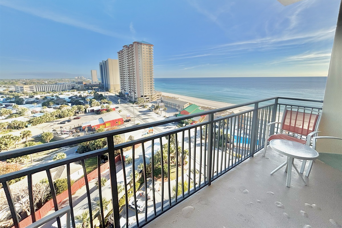 Private studio balcony with incredible views!