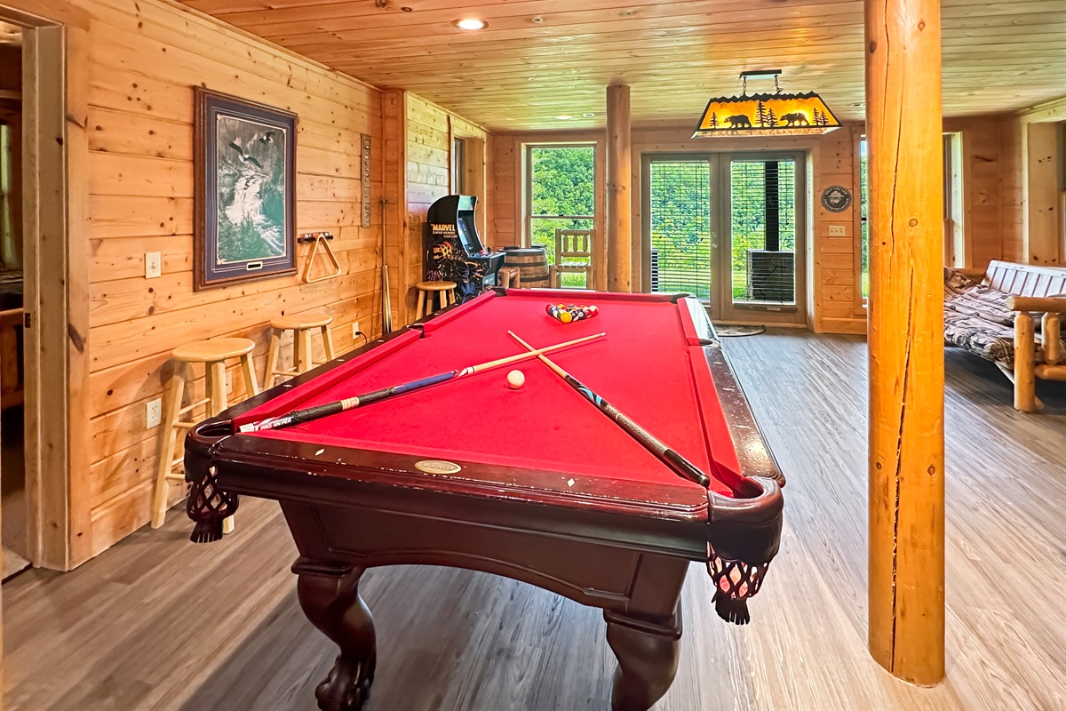 Game Room: Challenge your friends to a fun round while enjoying stunning mountain views!