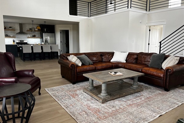 Open kitchen and living