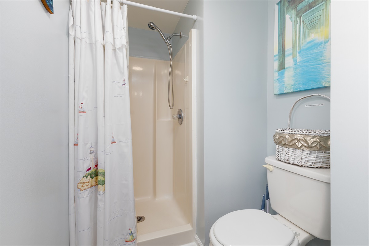 A modern shower stall with an elegant design