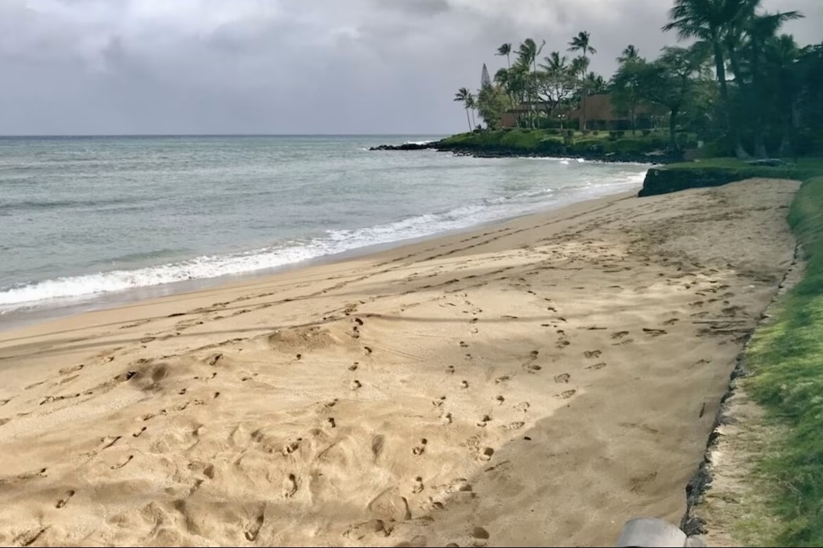 Clean sandy beach