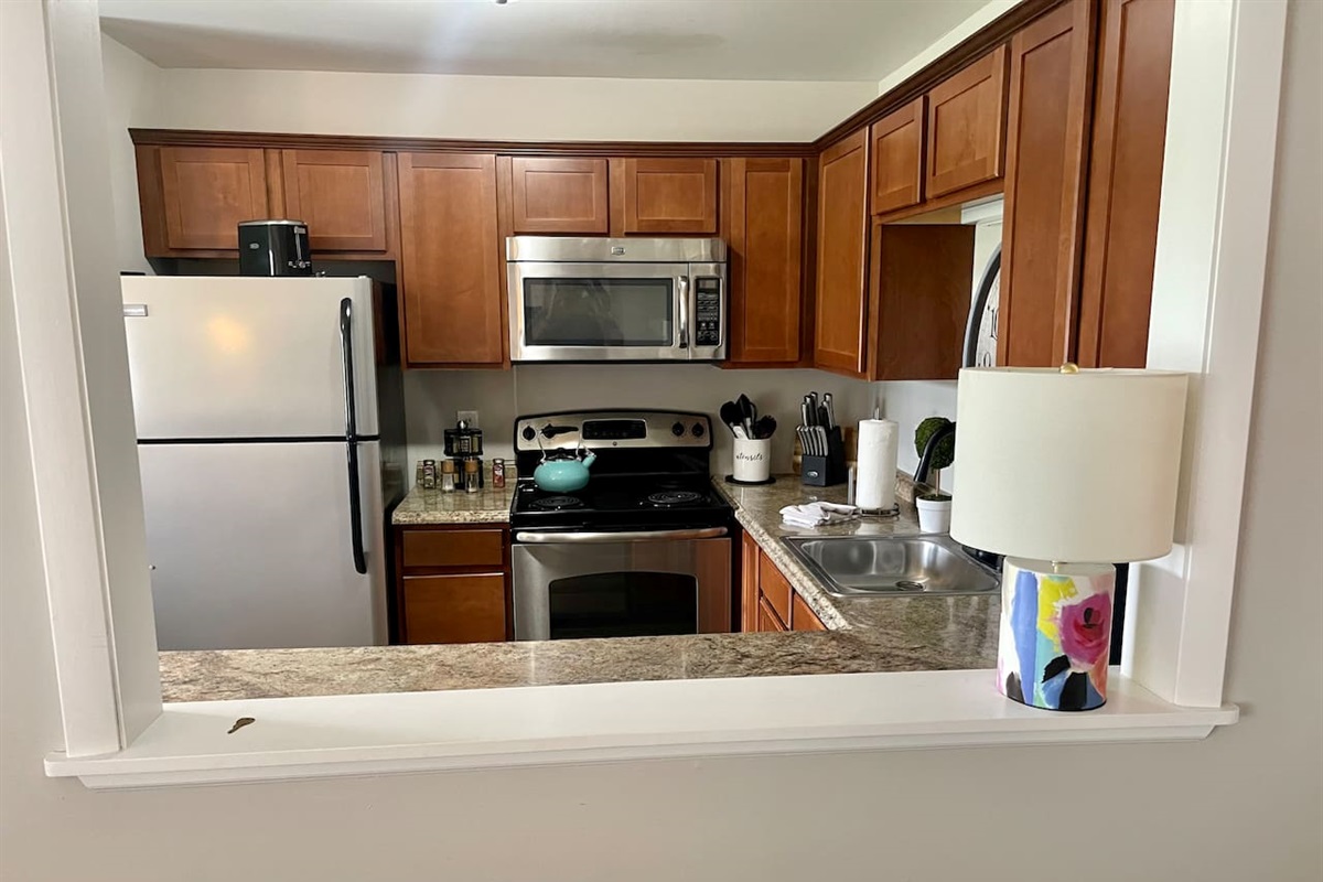 Open kitchen to the living room