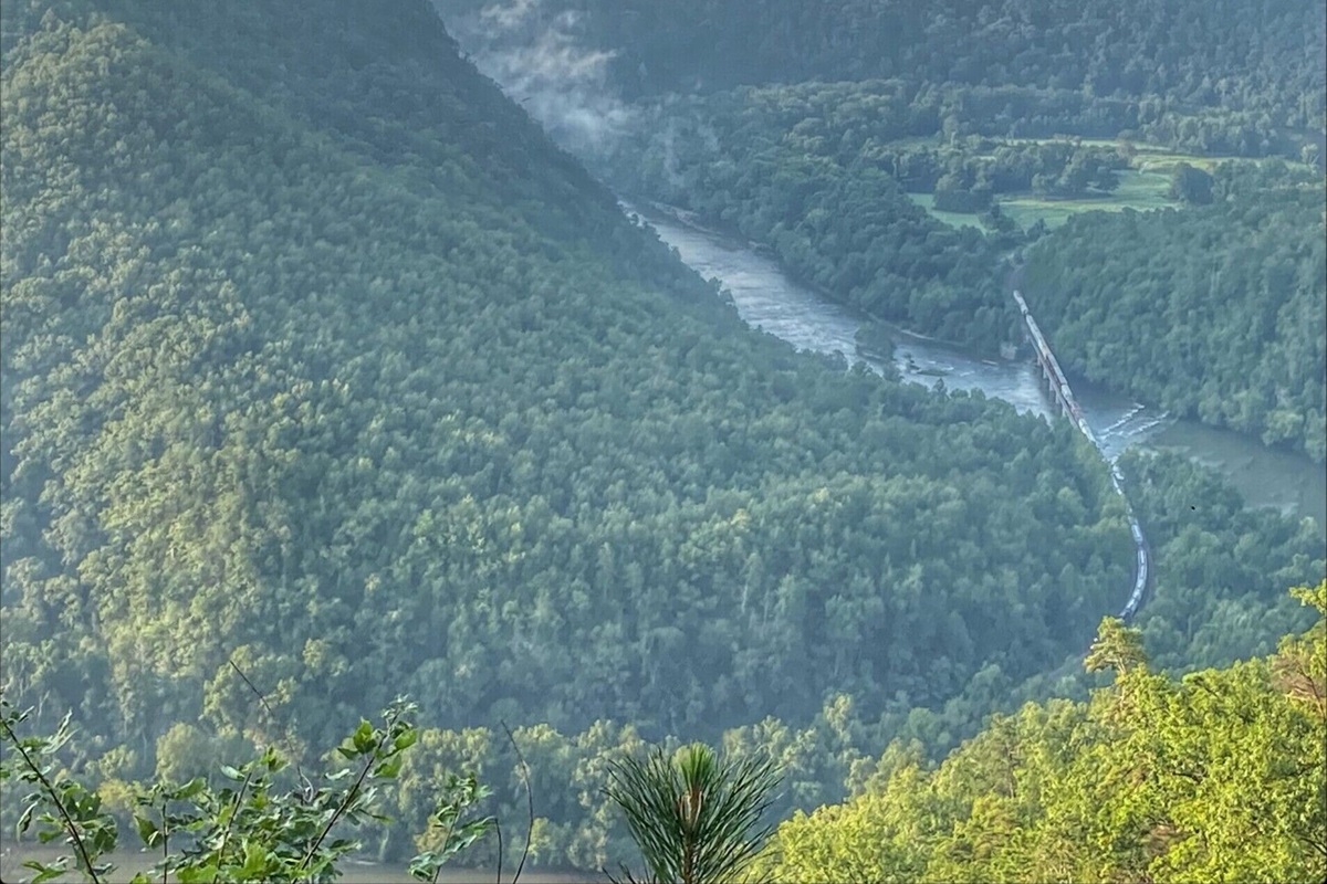 Magnificent view from Paint Creek Mountain, a vigorous hike 1 mile from the home